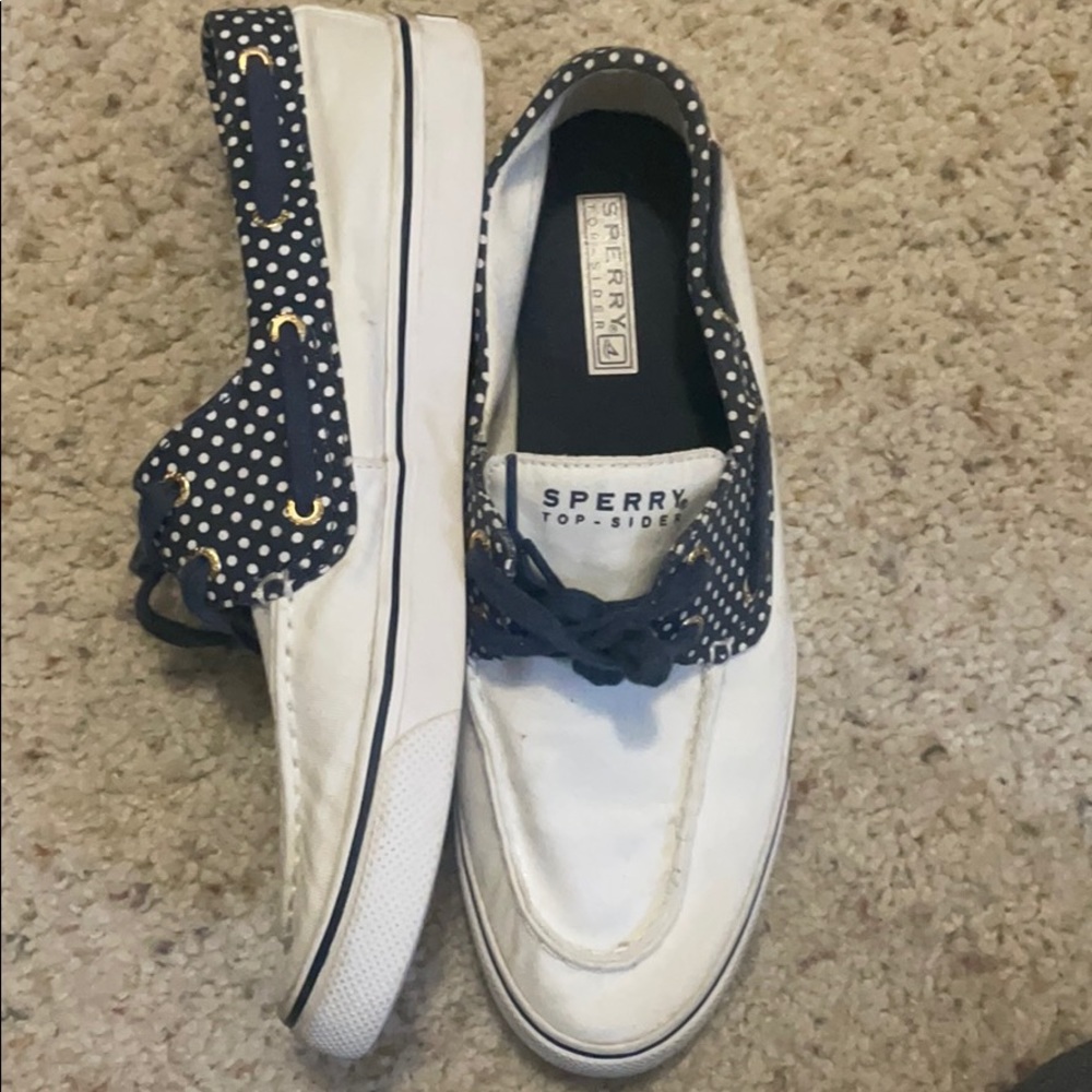 Sperry Top Side White Canvas Shoes